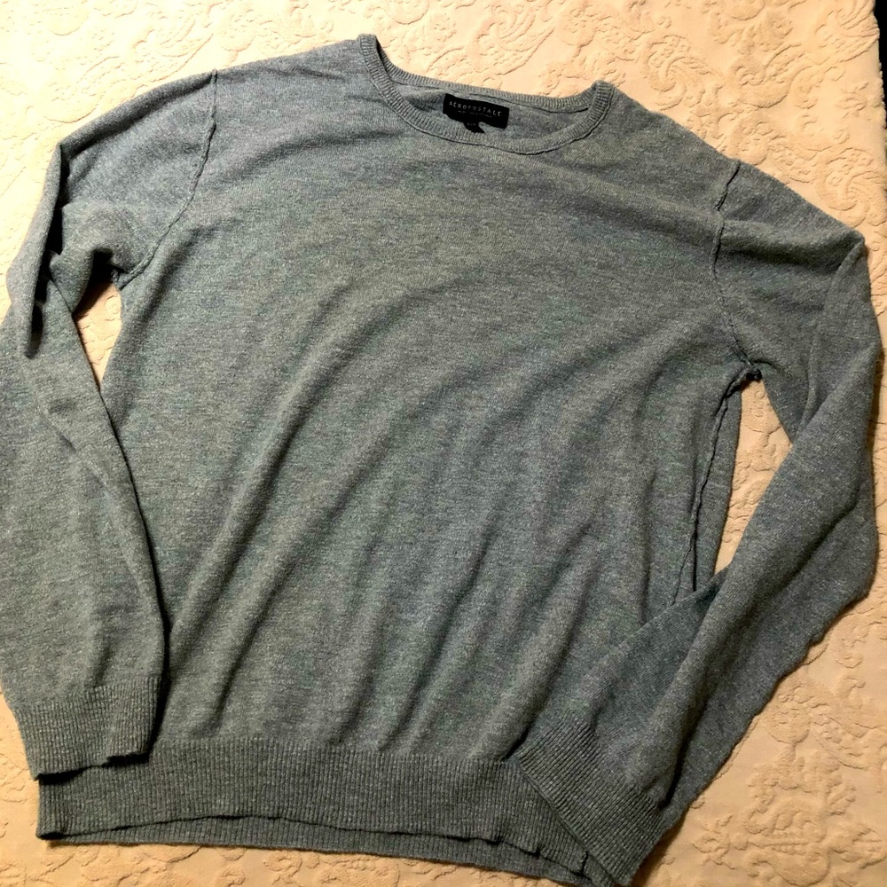 Aeropostal Lightweight Sweater Gray, Mens XL